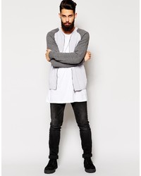 Blouson aviateur gris Asos