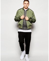 Blouson aviateur gris Asos