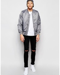 Blouson aviateur gris