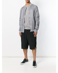 Blouson aviateur gris Rick Owens DRKSHDW