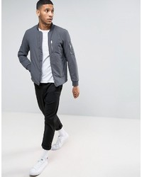 Blouson aviateur gris Selected