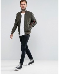 Blouson aviateur gris Alpha Industries