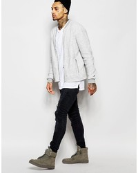 Blouson aviateur gris Asos