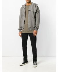 Blouson aviateur gris Rick Owens DRKSHDW