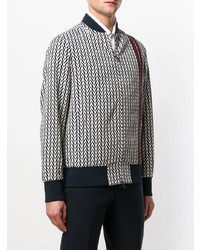 Blouson aviateur imprimé blanc Valentino