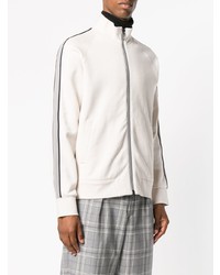 Blouson aviateur imprimé blanc Paolo Pecora