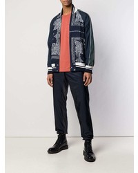 Blouson aviateur imprimé bleu marine Sacai