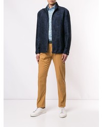 Blouson aviateur imprimé bleu marine Gieves & Hawkes