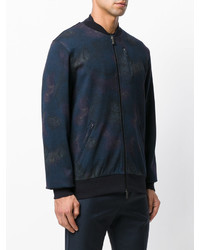 Blouson aviateur imprimé bleu marine Etro