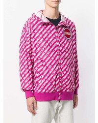 Blouson aviateur imprimé fuchsia Colmar