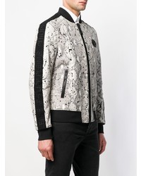 Blouson aviateur imprimé gris Philipp Plein