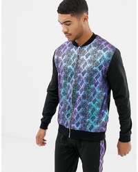 Blouson aviateur imprimé multicolore ASOS DESIGN