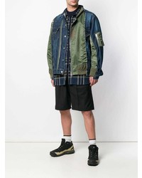 Blouson aviateur imprimé multicolore Sacai