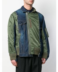 Blouson aviateur imprimé multicolore Sacai