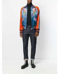 Blouson aviateur imprimé multicolore Gucci