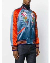 Blouson aviateur imprimé multicolore Gucci