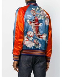 Blouson aviateur imprimé multicolore Gucci