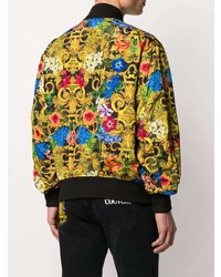 Blouson aviateur imprimé multicolore VERSACE JEANS COUTURE