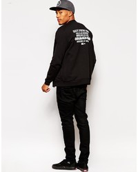 Blouson aviateur imprimé noir et blanc Asos