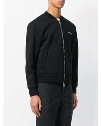 Blouson aviateur imprimé noir et blanc Neil Barrett