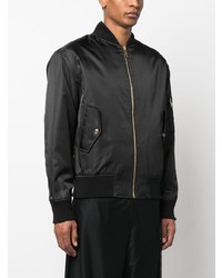 Blouson aviateur imprimé noir VERSACE JEANS COUTURE