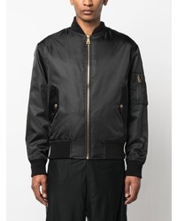 Blouson aviateur imprimé noir VERSACE JEANS COUTURE