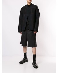 Blouson aviateur imprimé noir Jil Sander