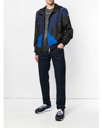 Blouson aviateur imprimé noir Versace Jeans