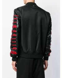 Blouson aviateur imprimé noir Philipp Plein