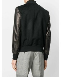 Blouson aviateur imprimé noir Alexander McQueen