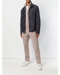 Blouson aviateur imprimé noir Bottega Veneta