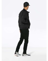 Blouson aviateur imprimé noir Neil Barrett