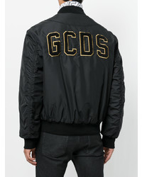 Blouson aviateur imprimé noir Gcds