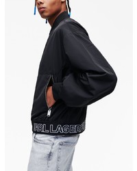 Blouson aviateur imprimé noir KARL LAGERFELD JEANS