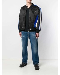 Blouson aviateur imprimé noir Diesel