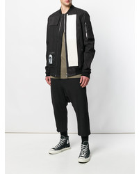 Blouson aviateur imprimé noir Rick Owens DRKSHDW