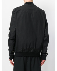 Blouson aviateur imprimé noir Rick Owens DRKSHDW