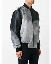 Blouson aviateur imprimé noir CHRISTOPHER RAEBURN