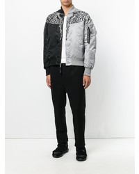 Blouson aviateur imprimé noir Marcelo Burlon County of Milan