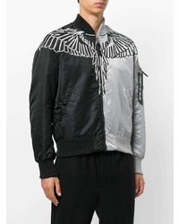 Blouson aviateur imprimé noir Marcelo Burlon County of Milan