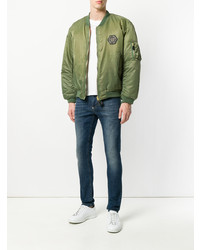 Blouson aviateur imprimé olive Philipp Plein