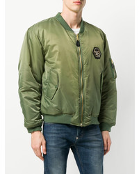 Blouson aviateur imprimé olive Philipp Plein