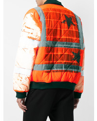 Blouson aviateur imprimé orange U.P.W.W.