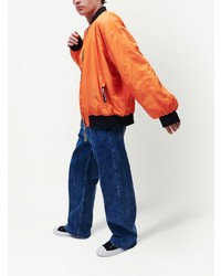 Blouson aviateur imprimé orange KARL LAGERFELD JEANS