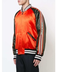 Blouson aviateur imprimé orange Gucci