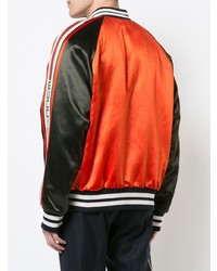 Blouson aviateur imprimé orange Gucci