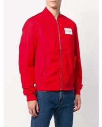 Blouson aviateur imprimé rouge Calvin Klein Jeans