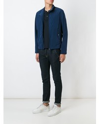 Blouson aviateur léger bleu marine Aspesi