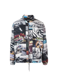 Blouson aviateur léger imprimé multicolore