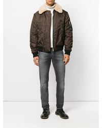 Blouson aviateur léger marron DSQUARED2